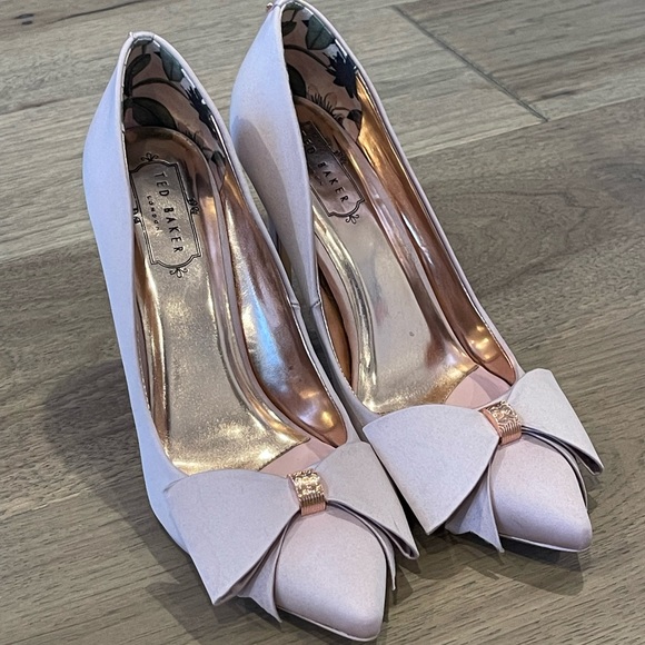 Ted Baker satin Pink Barbie shoes (has matching purse) - Picture 1 of 5